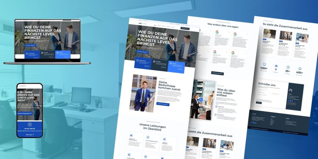 Webseite für Finanzberater
